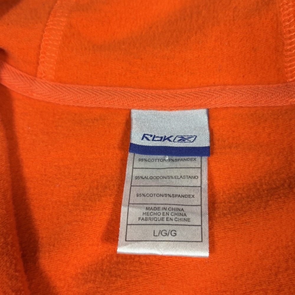 Cleveland Browns Hoodie Sweatshirt Womens L Full Zip Orange Embroidered Reebok - Picture 5 of 7